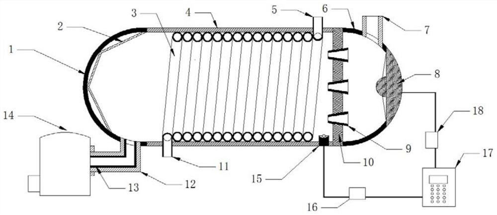 Reverberation disturbance type heat exchanger for tower type photo-thermal power station