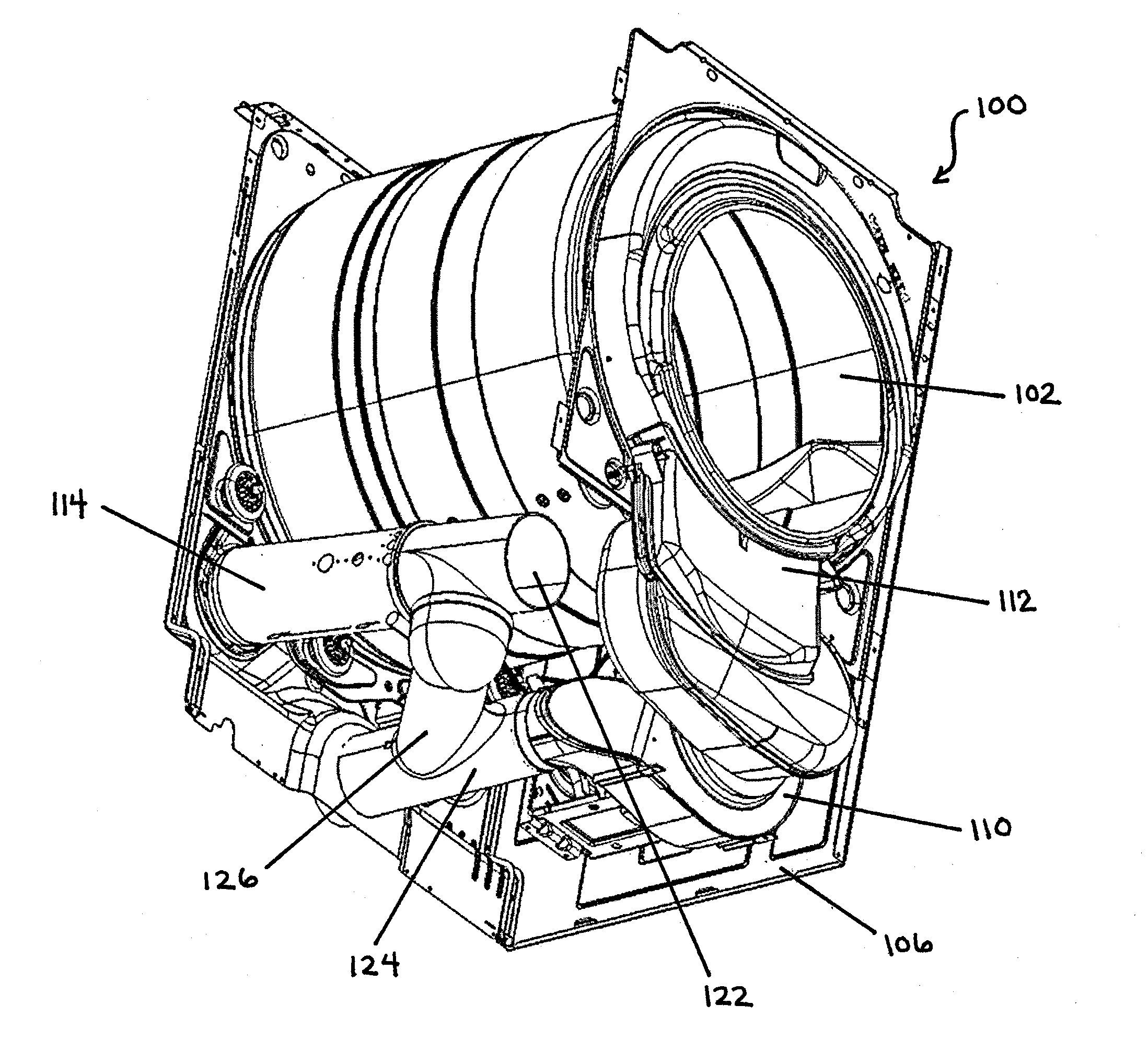 Dryer with Air Recirculation Subassembly