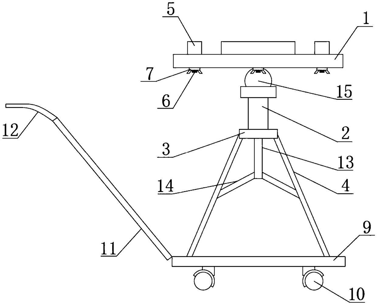 Projector placing frame with good mobility