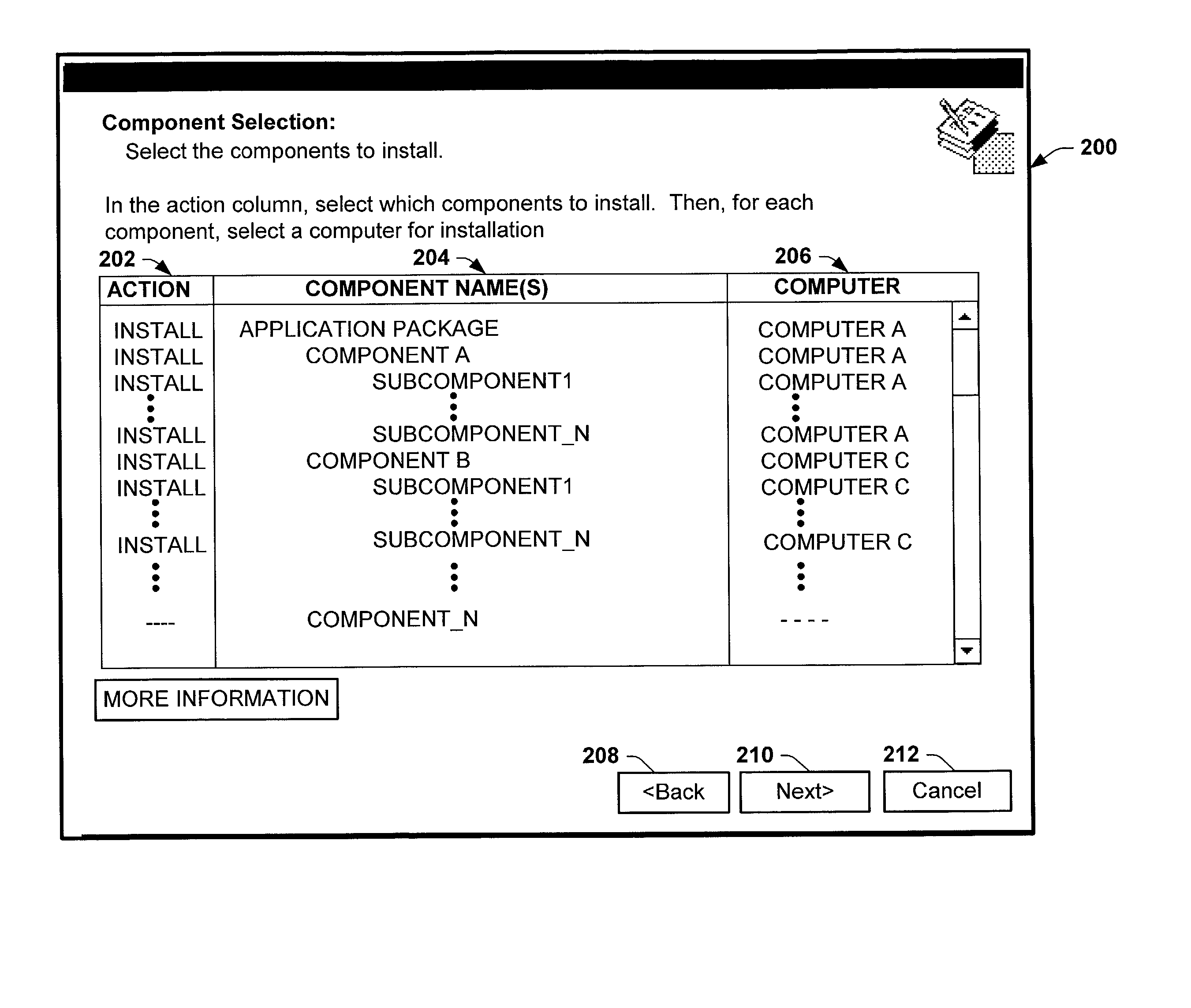 System and method to facilitate installation of components across one or more computers