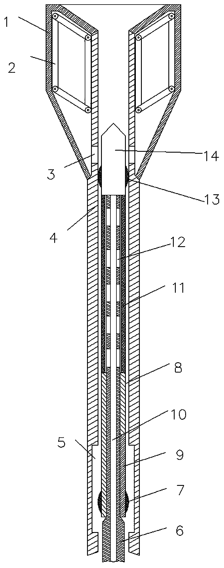 Thrombus-removaldredging device for medical surgery