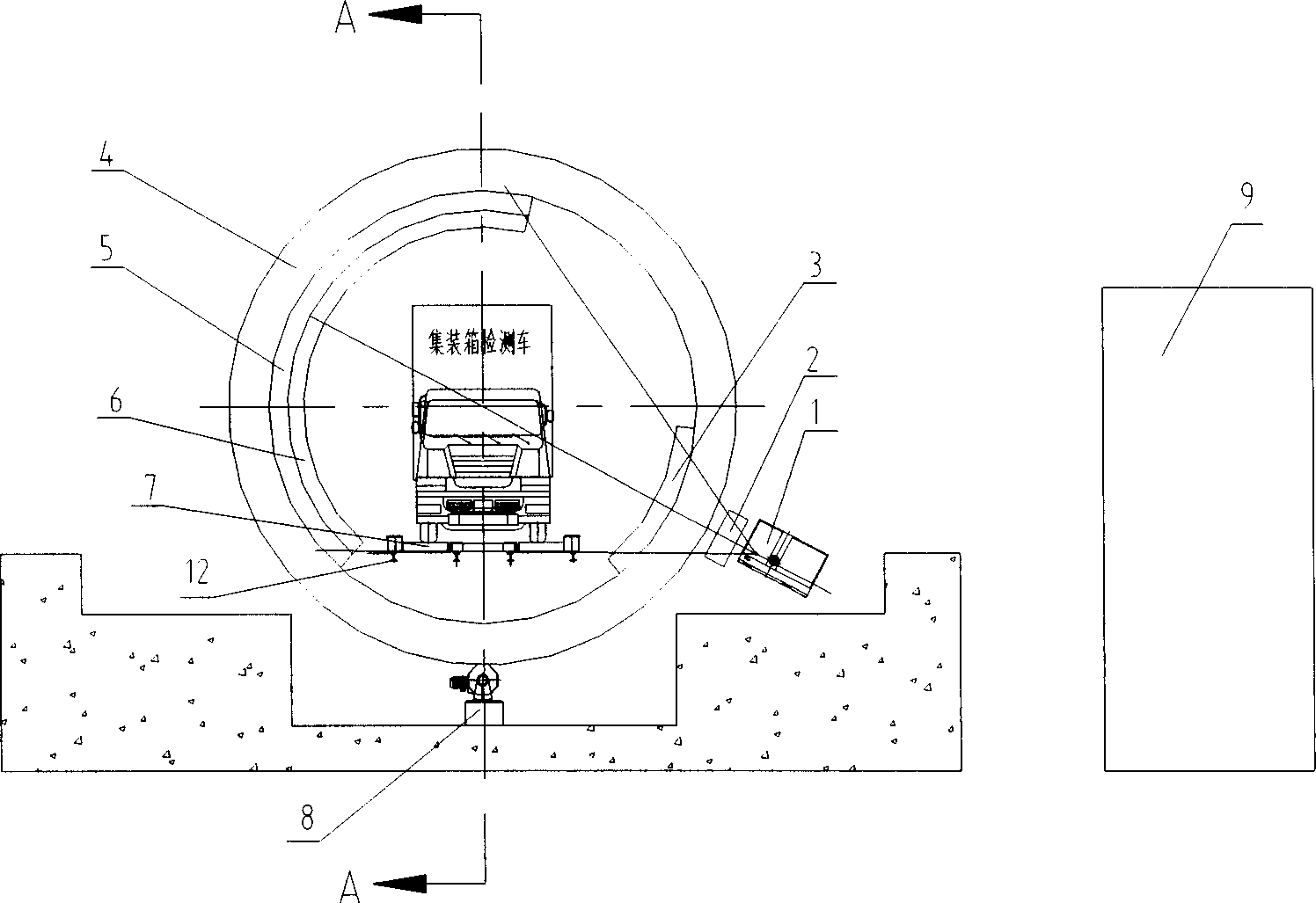 Container checking system with CT fault scanning function