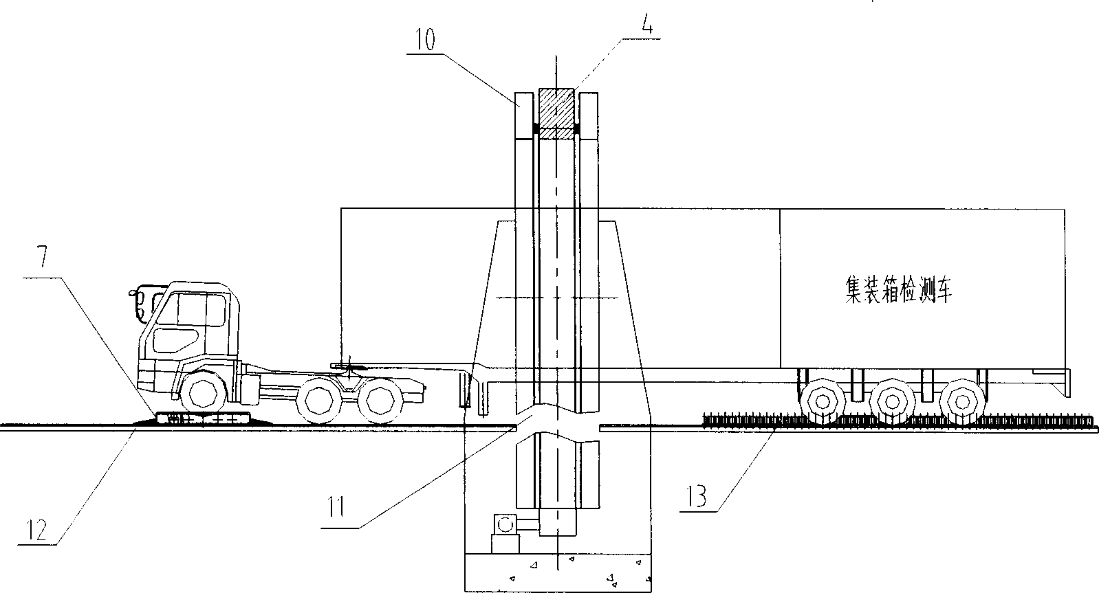 Container checking system with CT fault scanning function