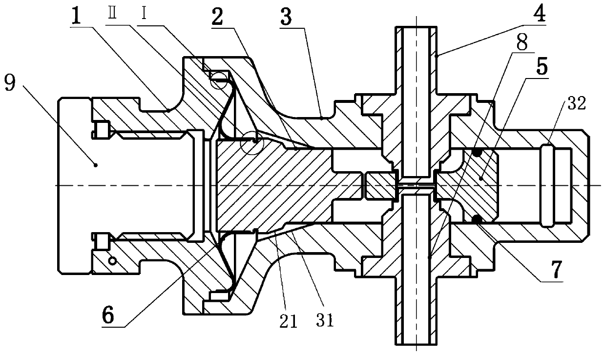 Gas driving membrane turnover type normally closed valve