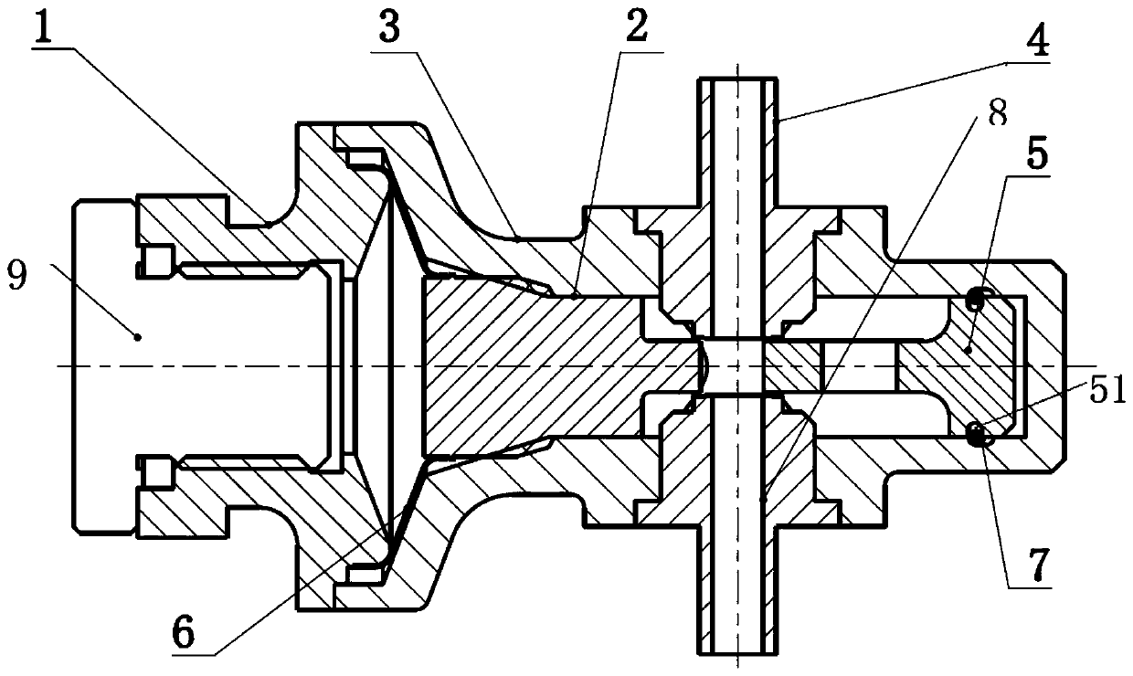 Gas driving membrane turnover type normally closed valve