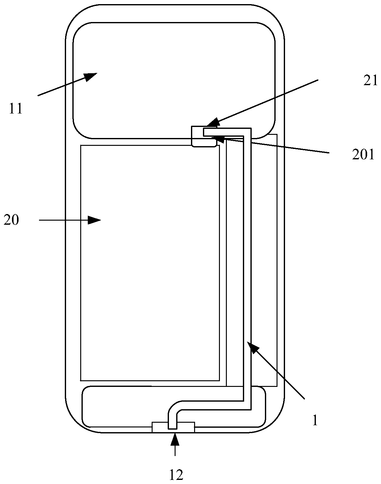 Terminal with double-interface battery power supply and charging method