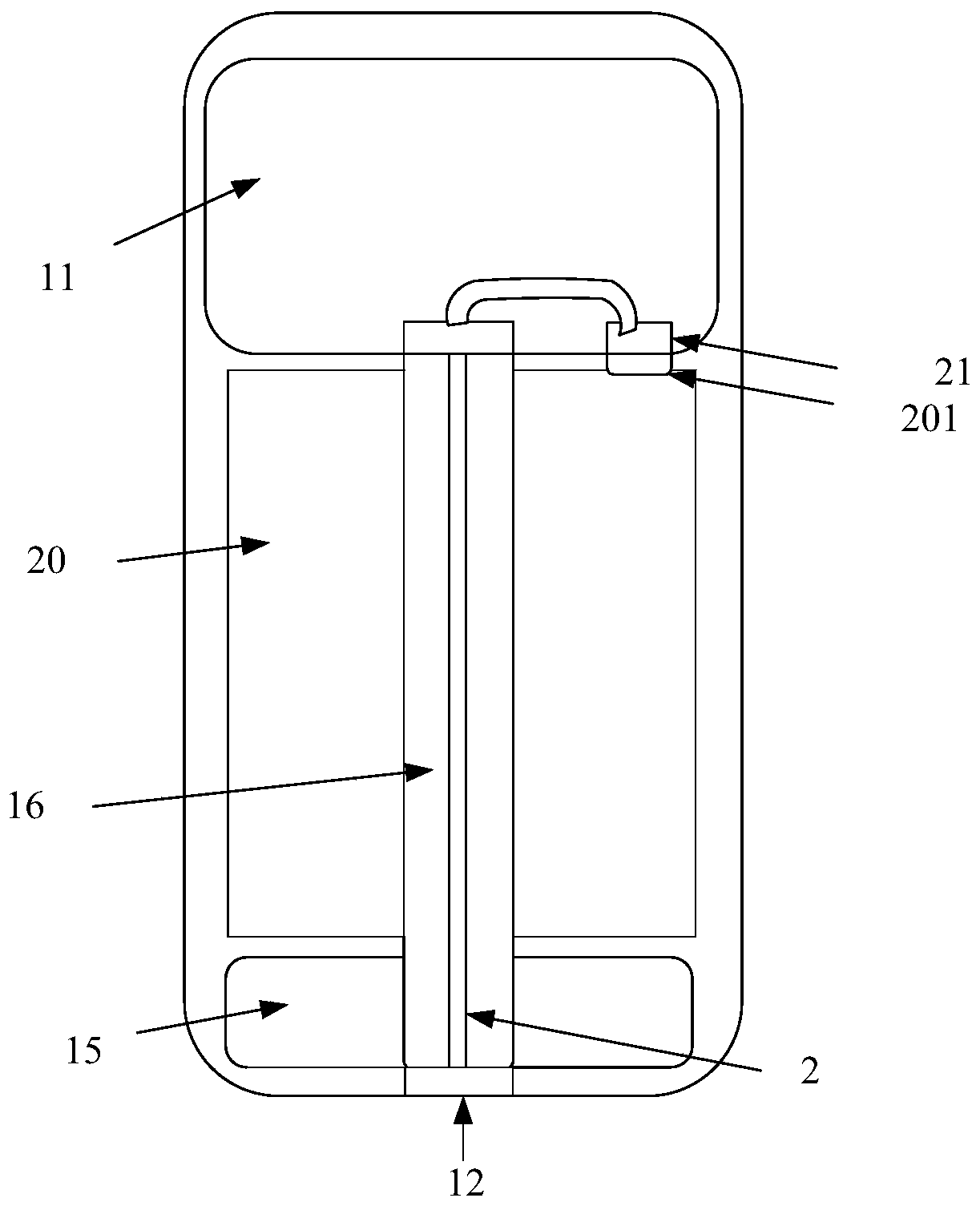 Terminal with double-interface battery power supply and charging method