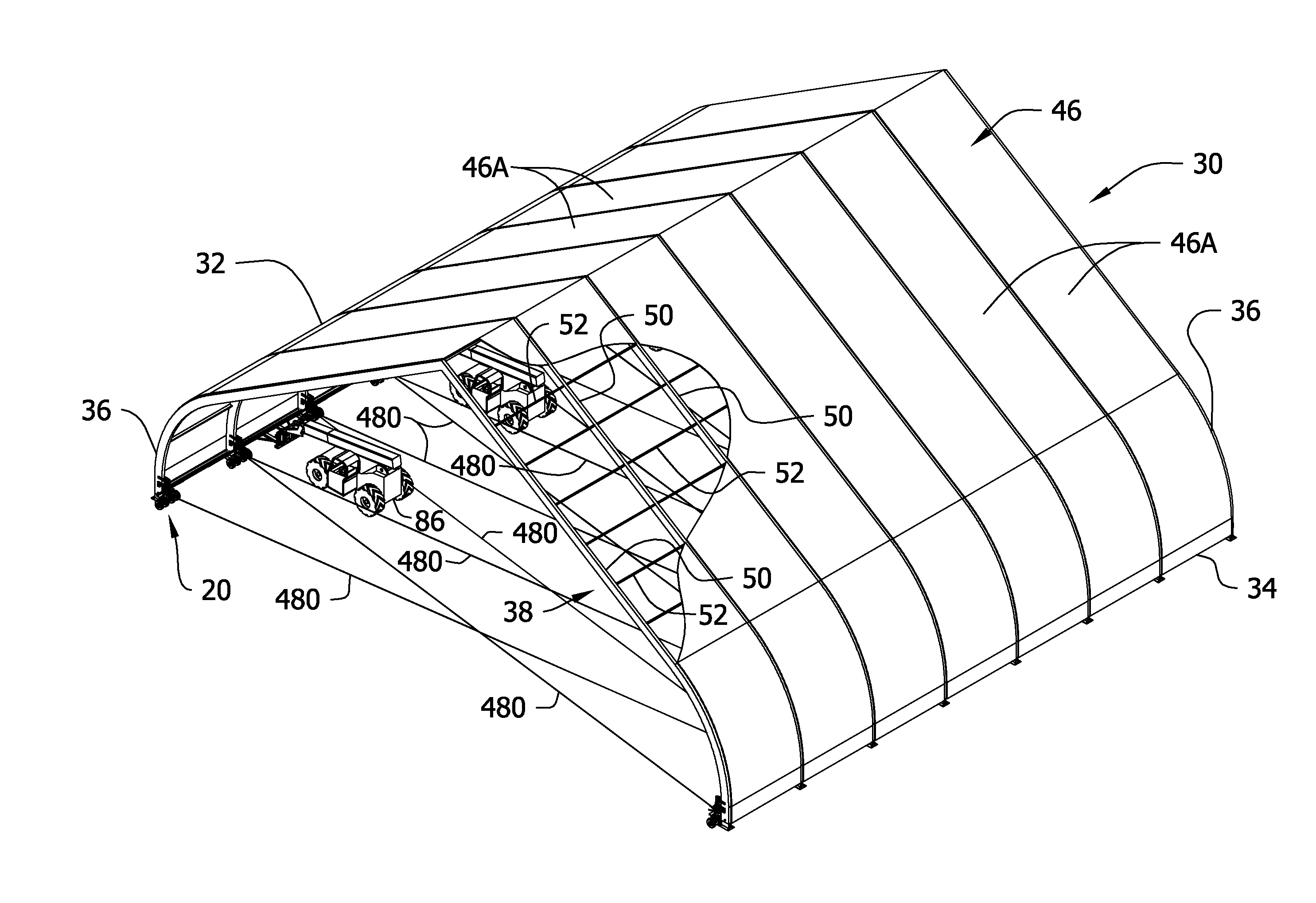 Method and system for moving a large temporary building