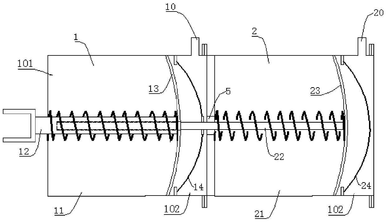 Powerful double-pipeline brake cylinder