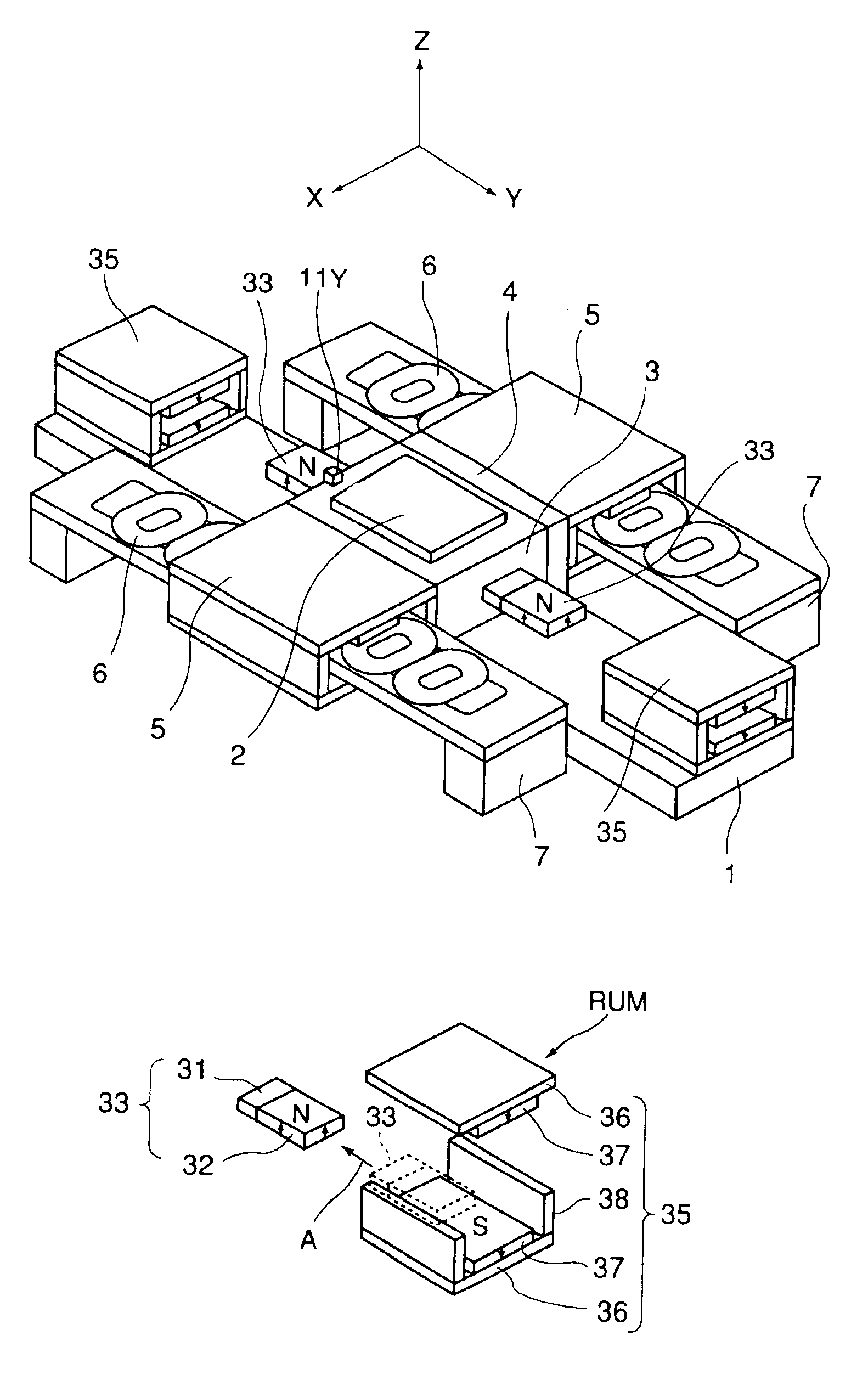 Moving stage device in exposure apparatus