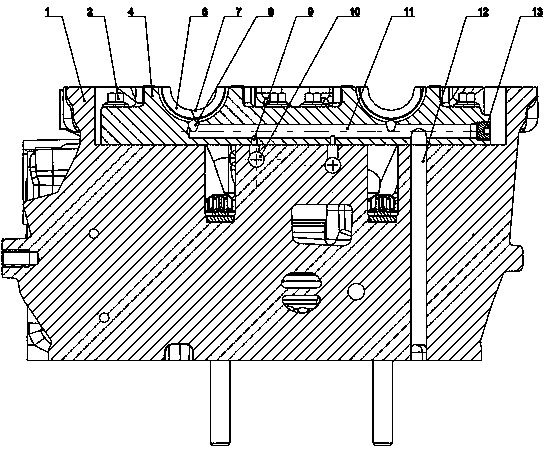 Camshaft bearing pedestal