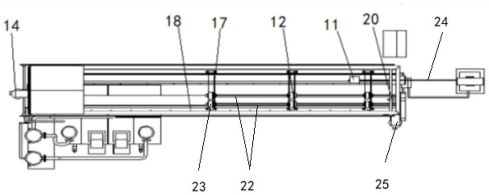 Method for cleaning cylinder barrel of lengthened oil cylinder and full-automatic rotating deep-hole tubular cleaning machine