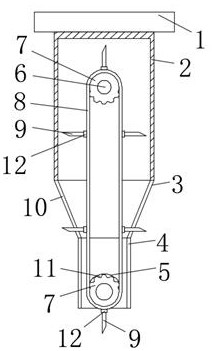 A chain type cutting head