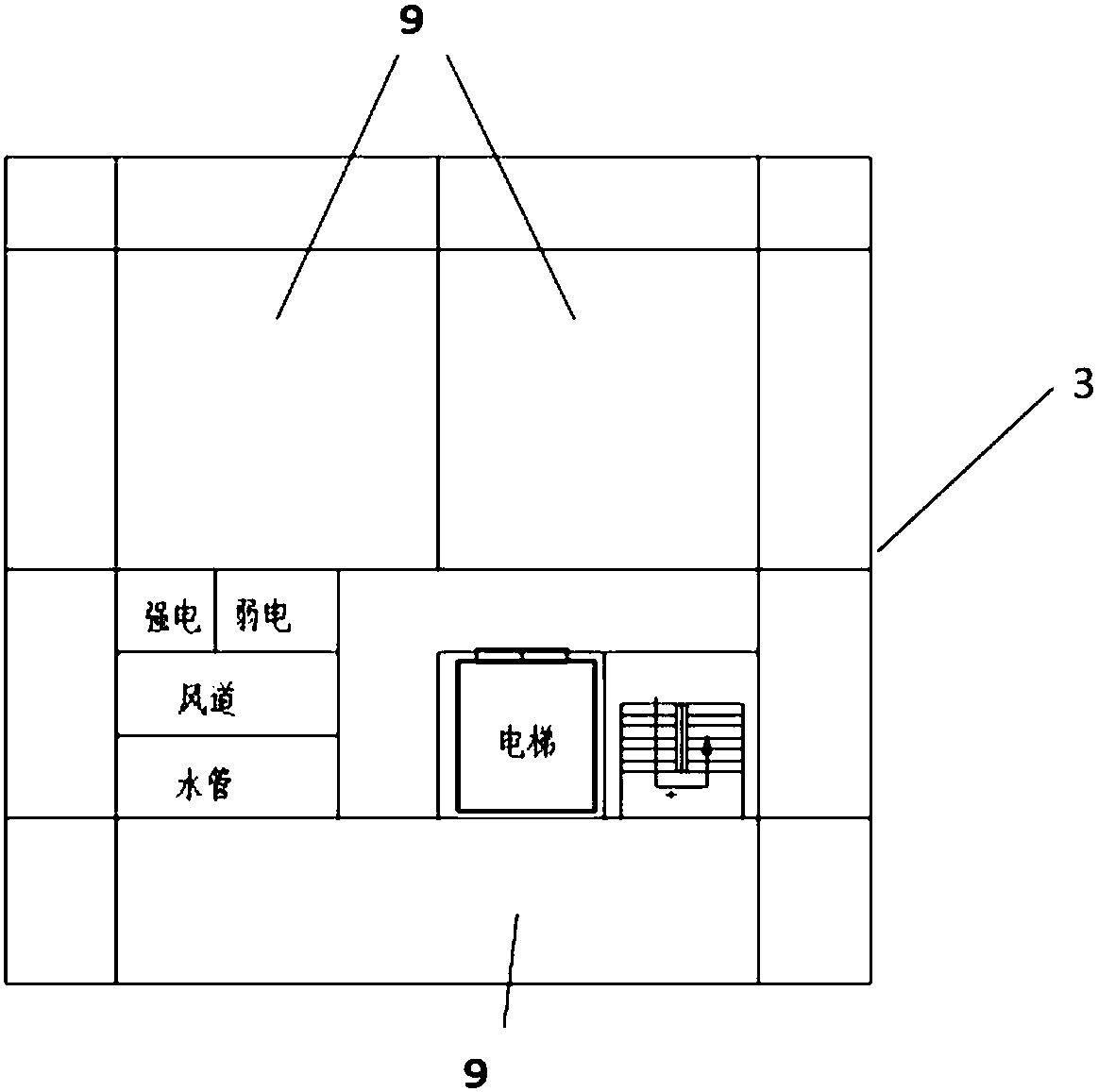 Semi-submersible type ocean nuclear power platform suitable for deep sea