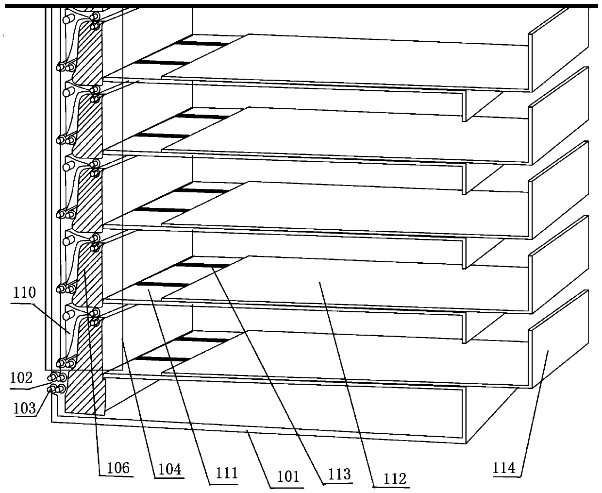 Multilayer rolling shaft type automatic binding storage box