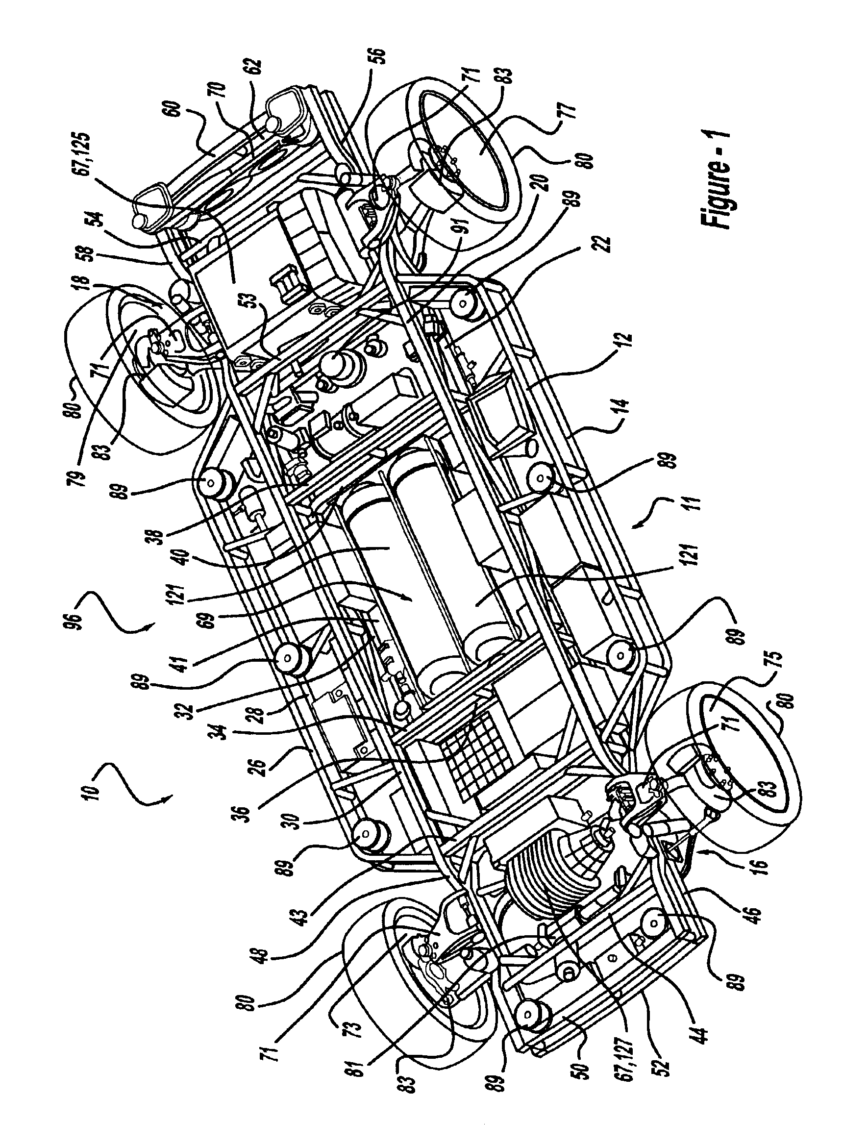 Chassis with energy-absorption zones