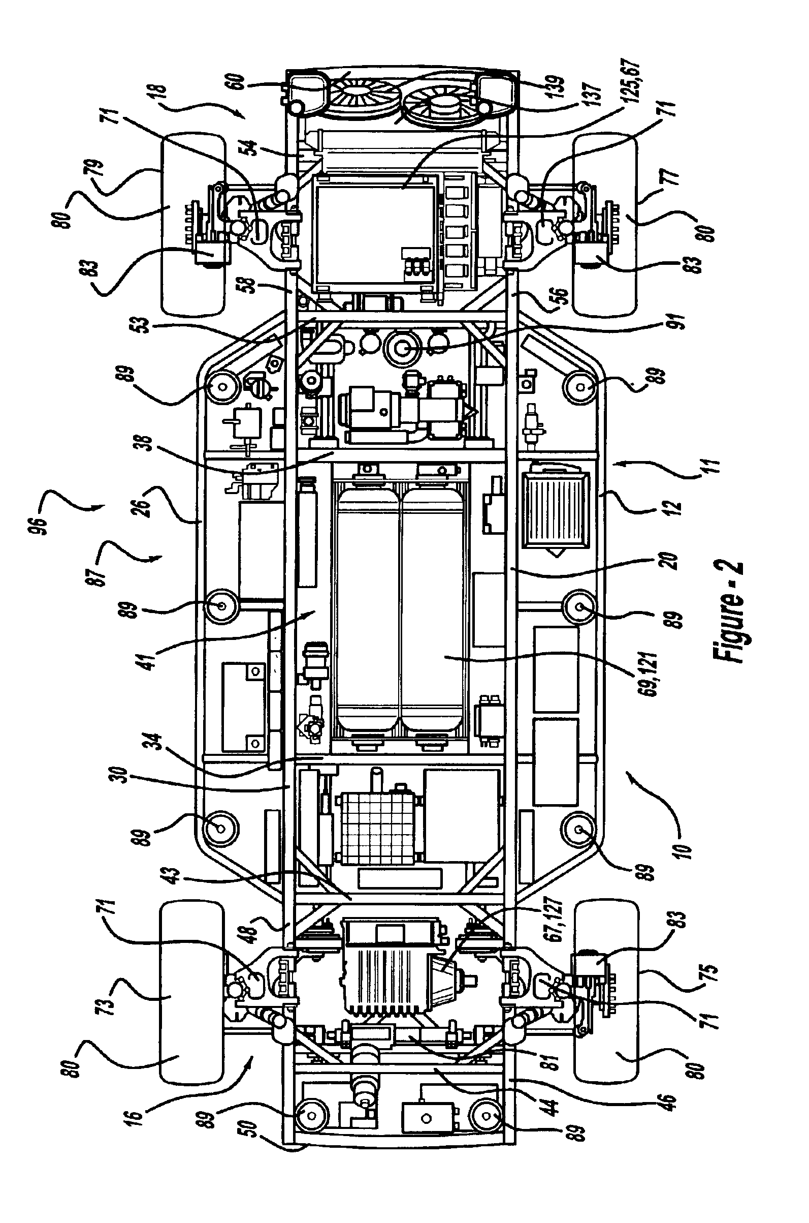 Chassis with energy-absorption zones