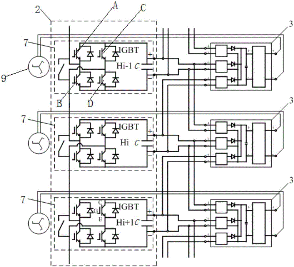 H-bridge tandem-type STATCOM DC side power supply system