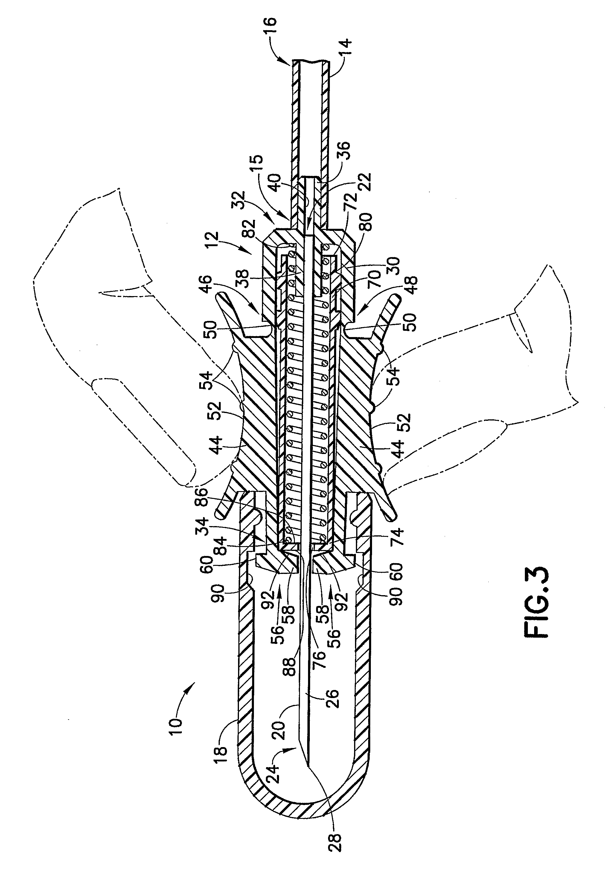 Passively Shielding Needle Device