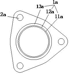 Method for processing exhaust pipe flange and special die thereof