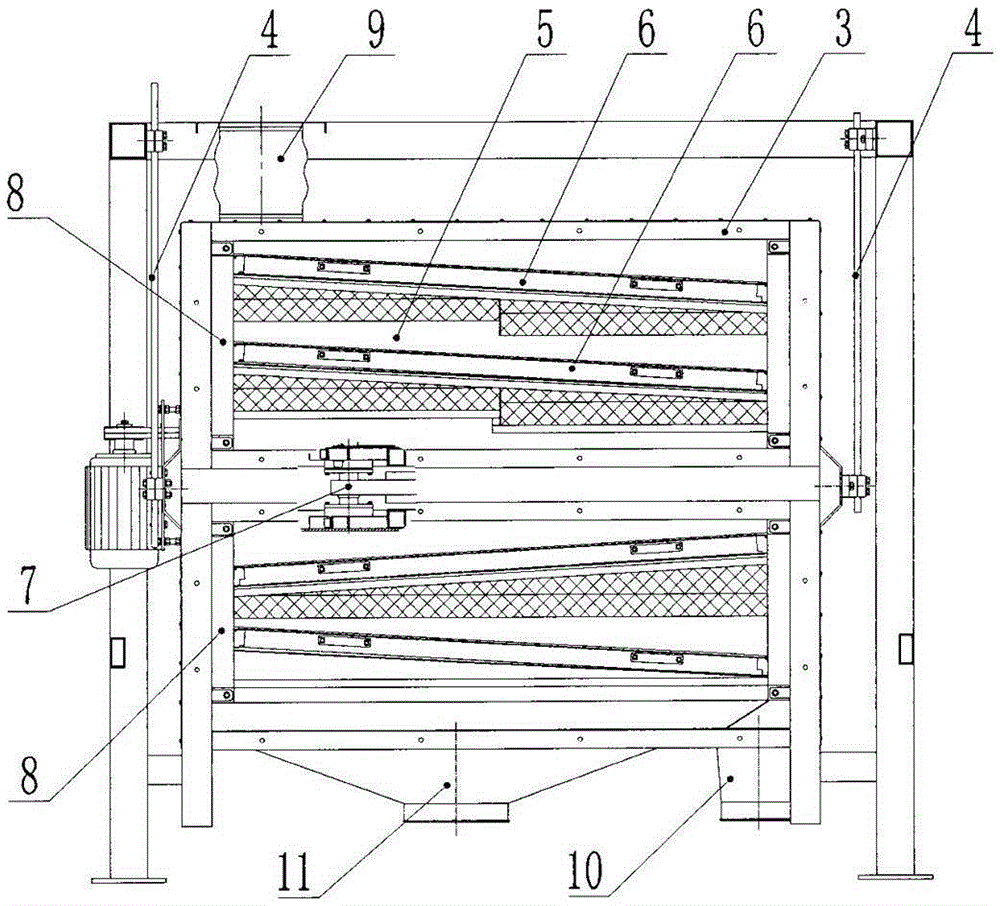 Drawer type powder inspection sieve