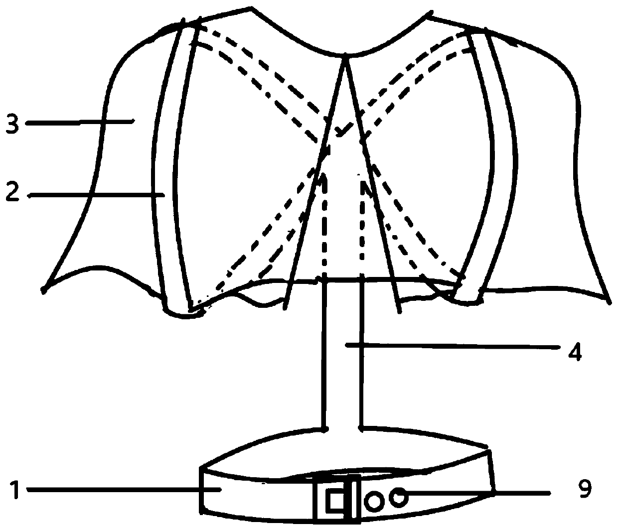 Automatic back corrective clothes and its use method