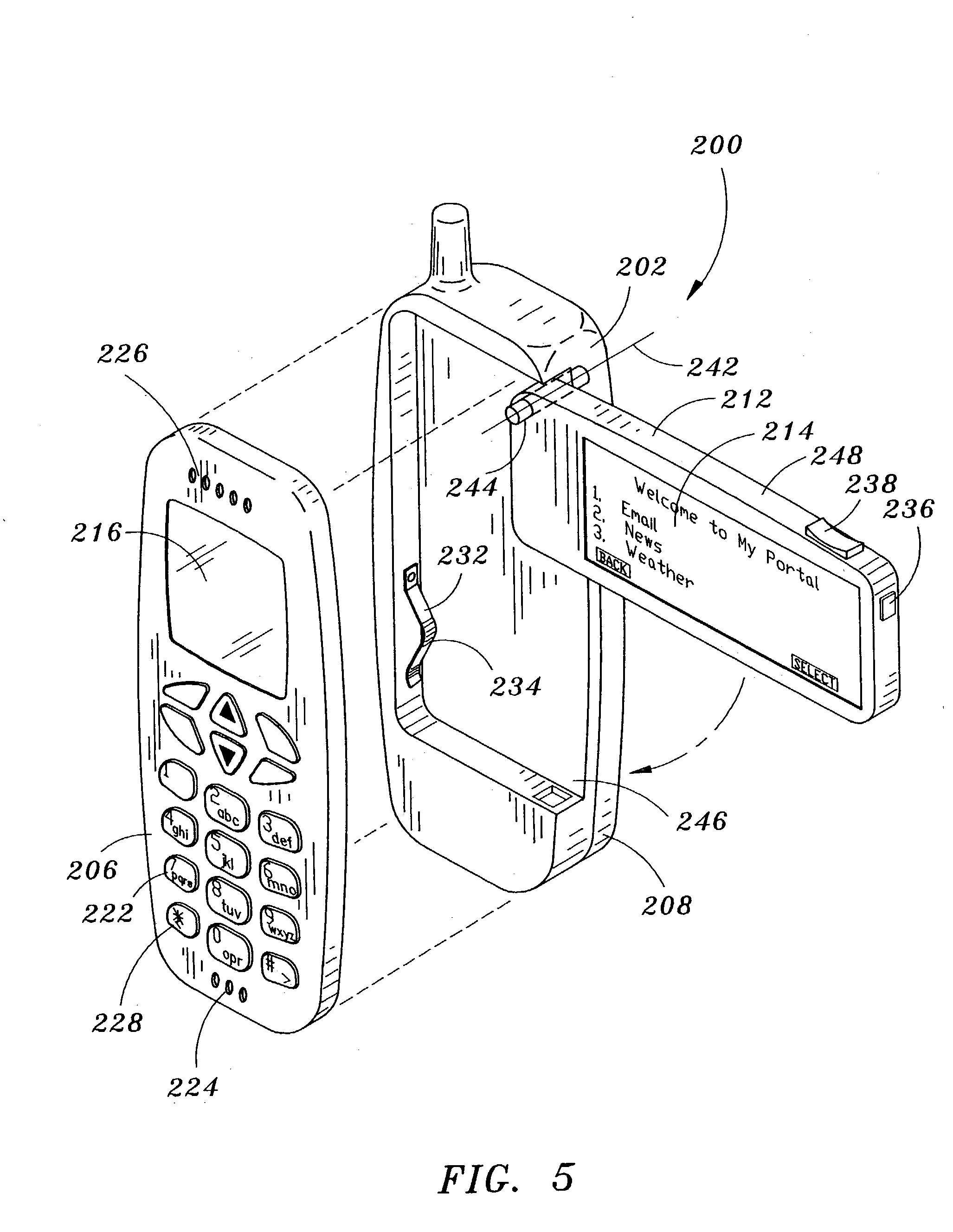 Mobile communication device having extendable display