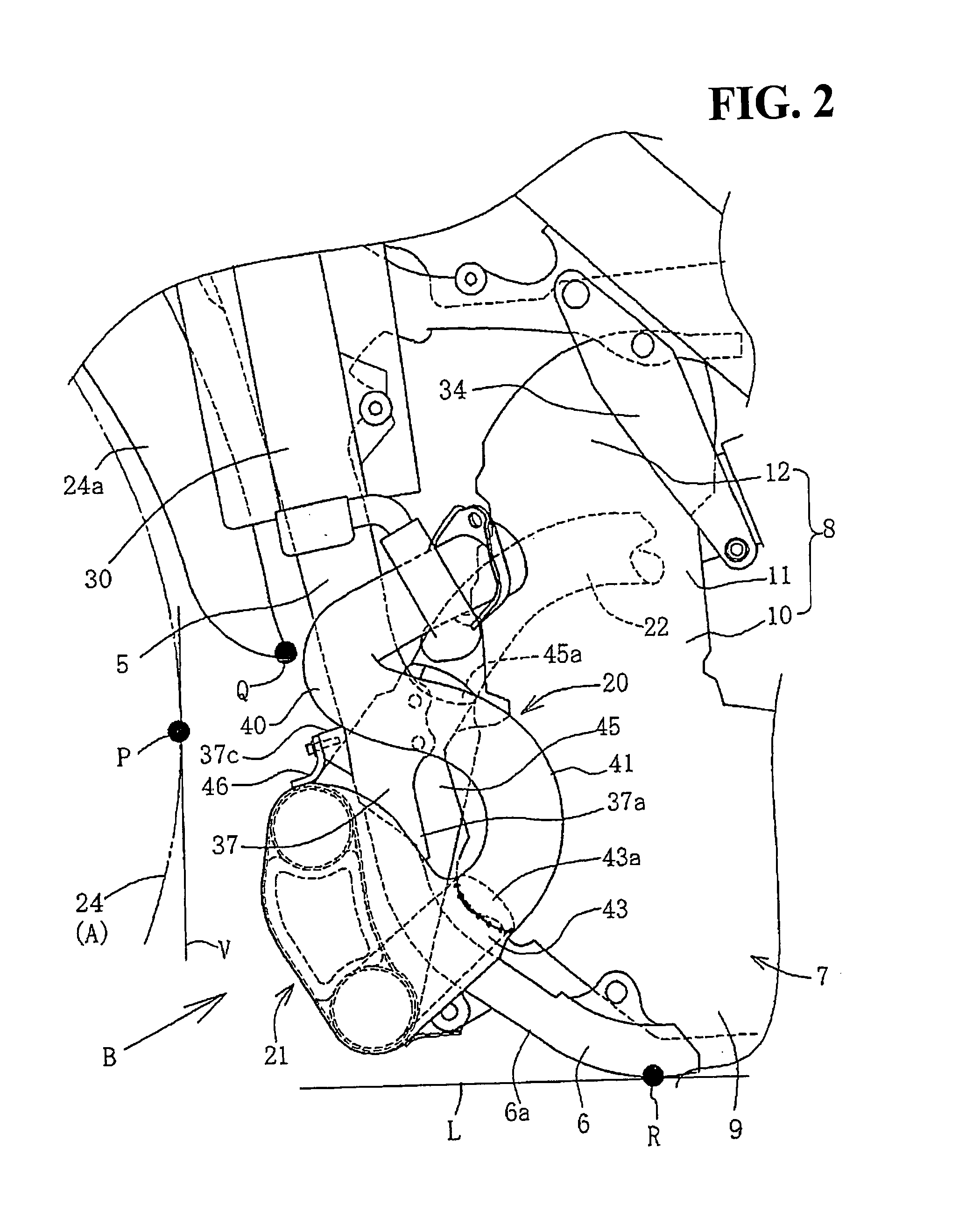 Motorcycle exhaust structure