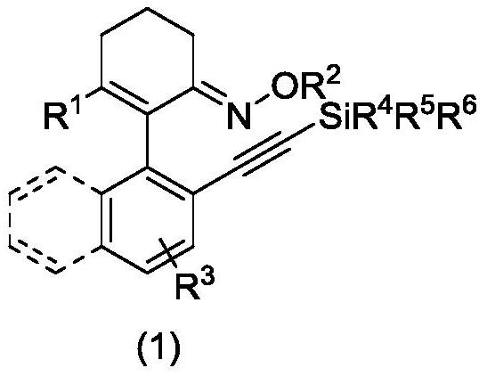 Axially chiral arylethynyl silane compound and preparation method thereof