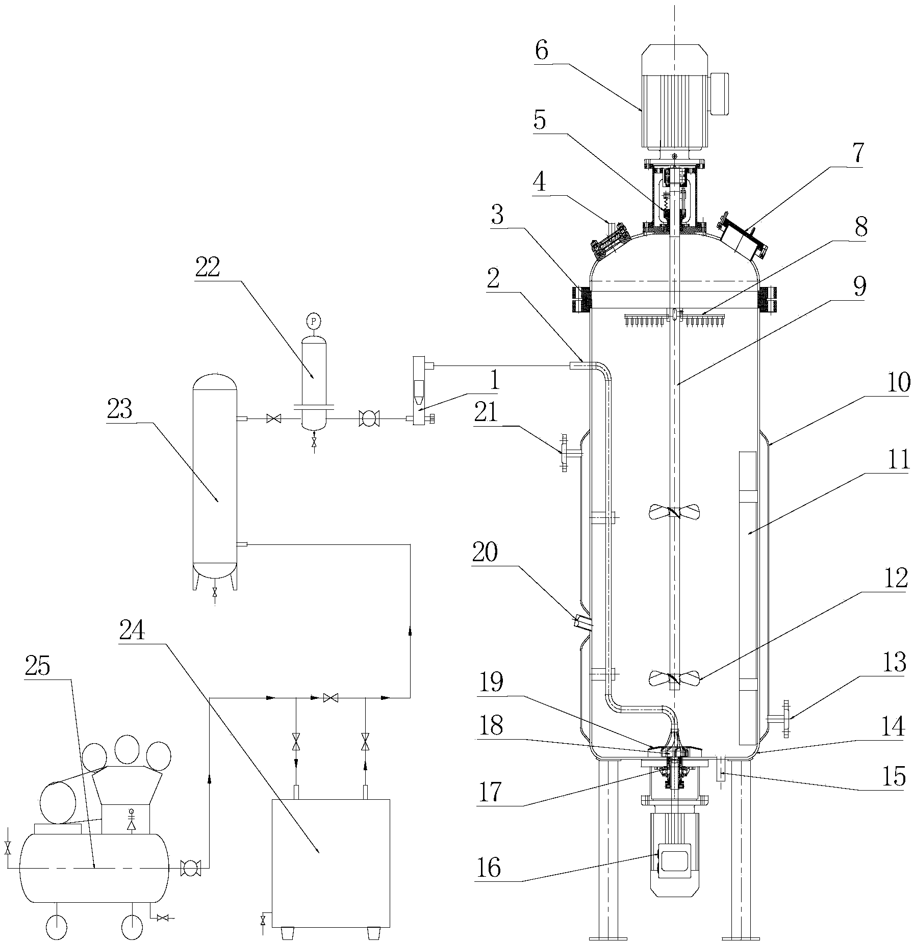 High dissolved oxygen bioreactor for high-density culture of genetically engineered bacteria and culture control method