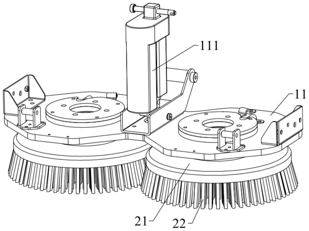 A brush disc structure and cleaning robot