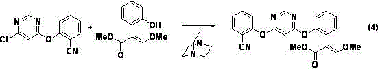 Method for preparing azoxystrobin and key intermediate thereof