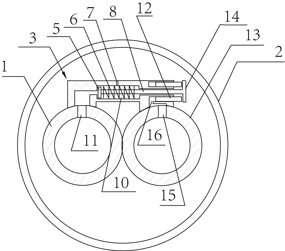 Tandem airbags with inflatable and deflated chambers