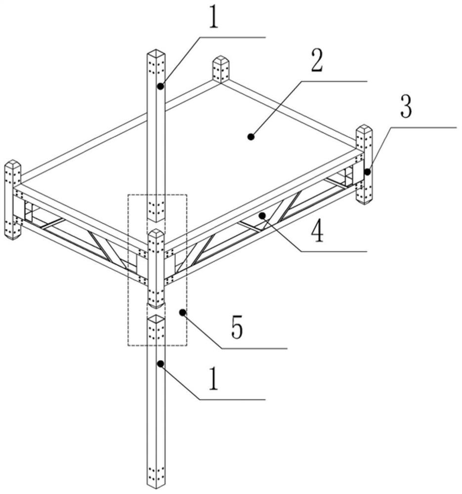 Socket type plate column assembly structure and installation method thereof