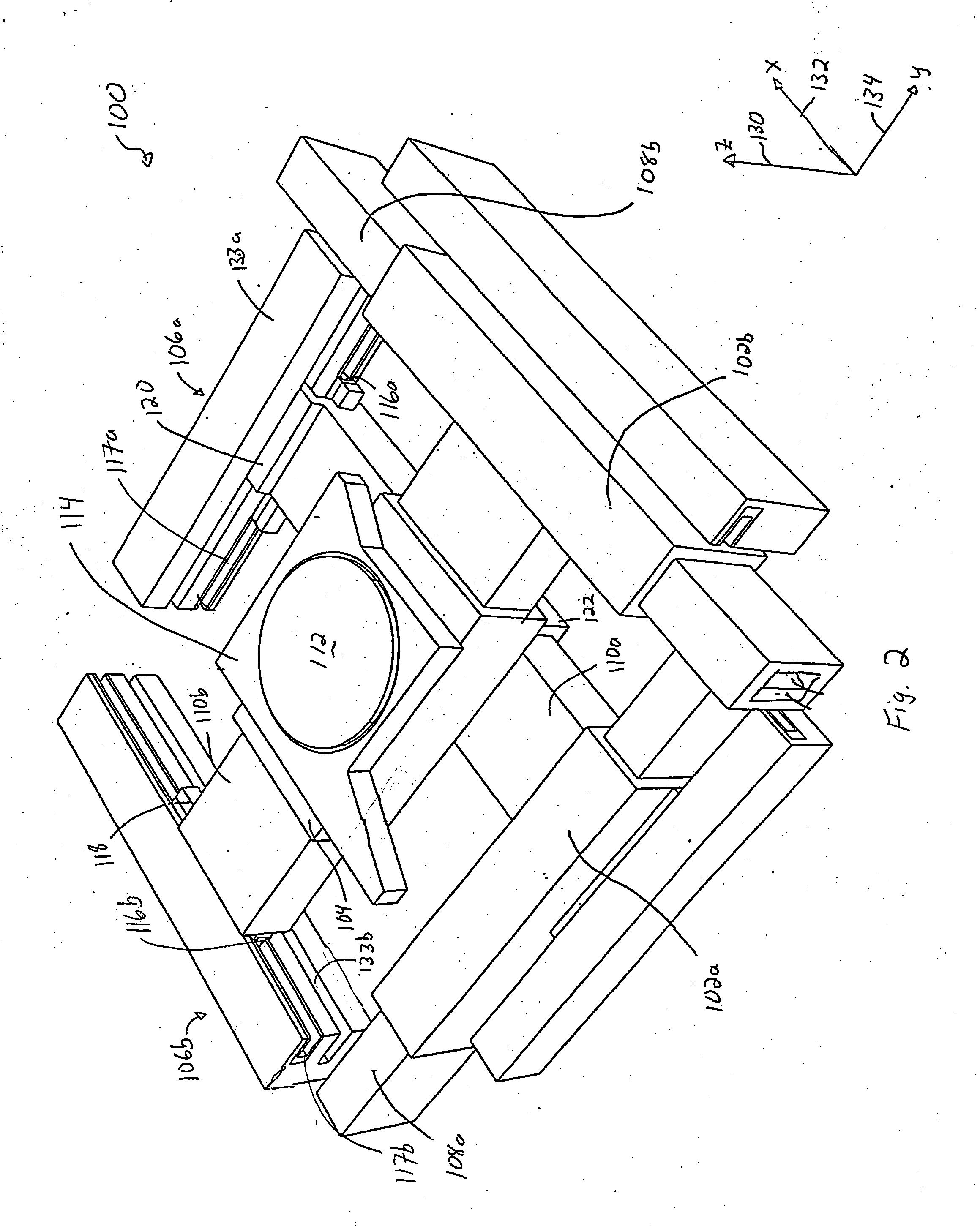 Air bearing compatible with operation in a vacuum