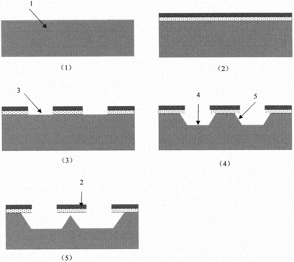 Front face release technique of suspended microstructure