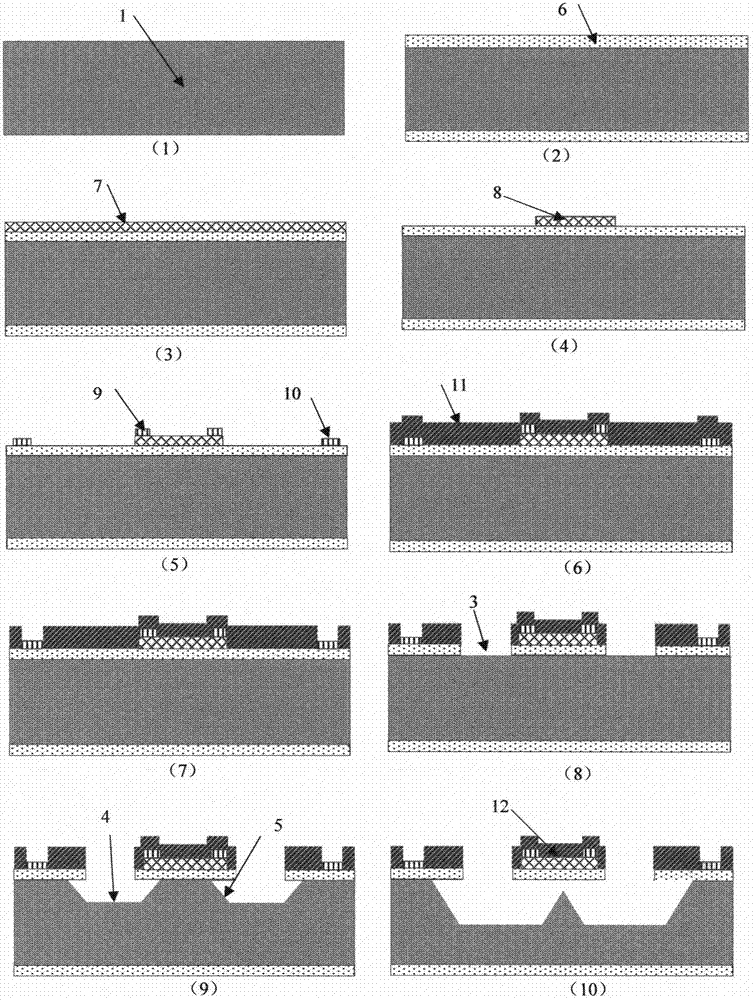 Front face release technique of suspended microstructure