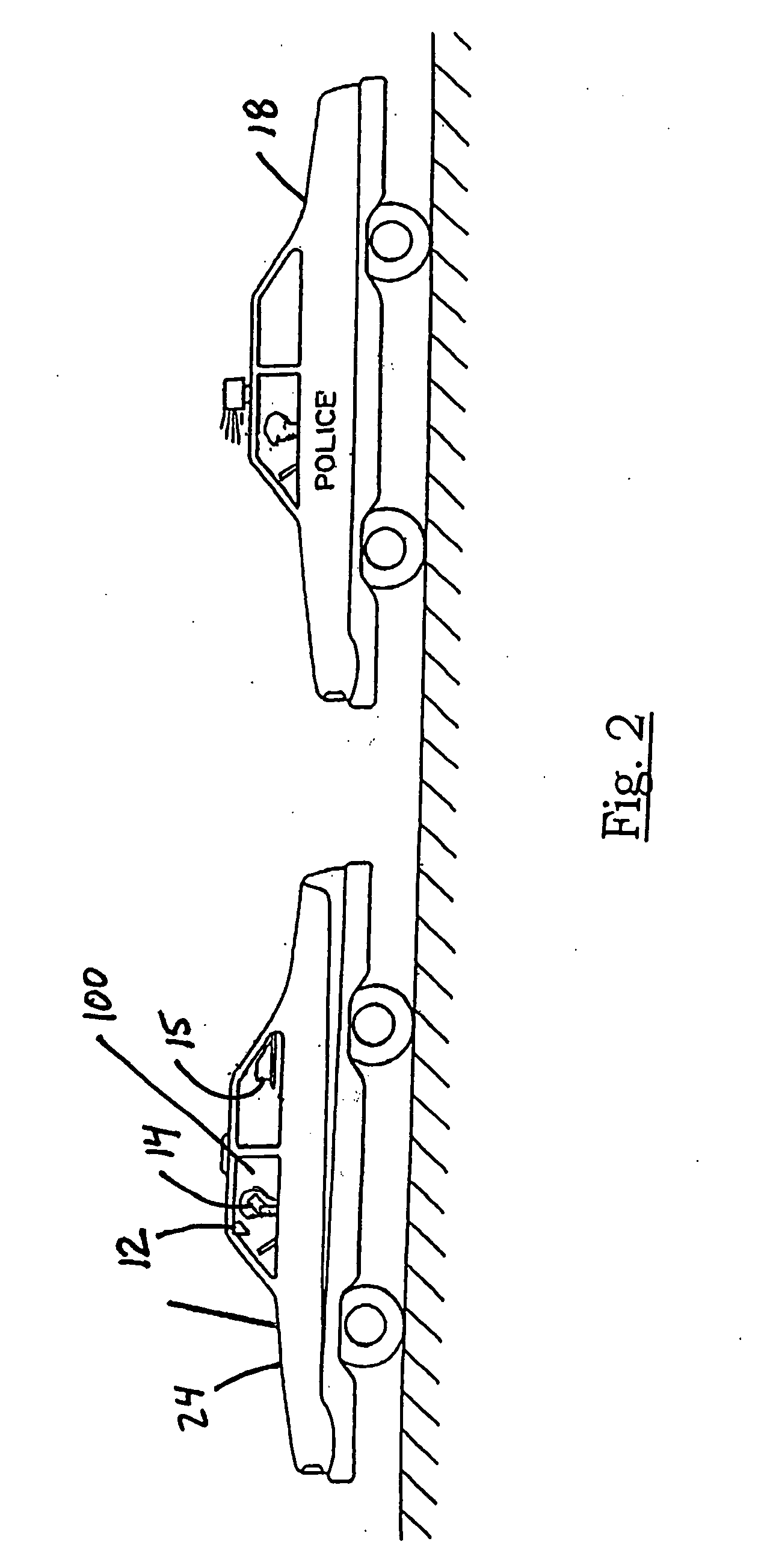 Emergency warning system for approach of right of way vehicle