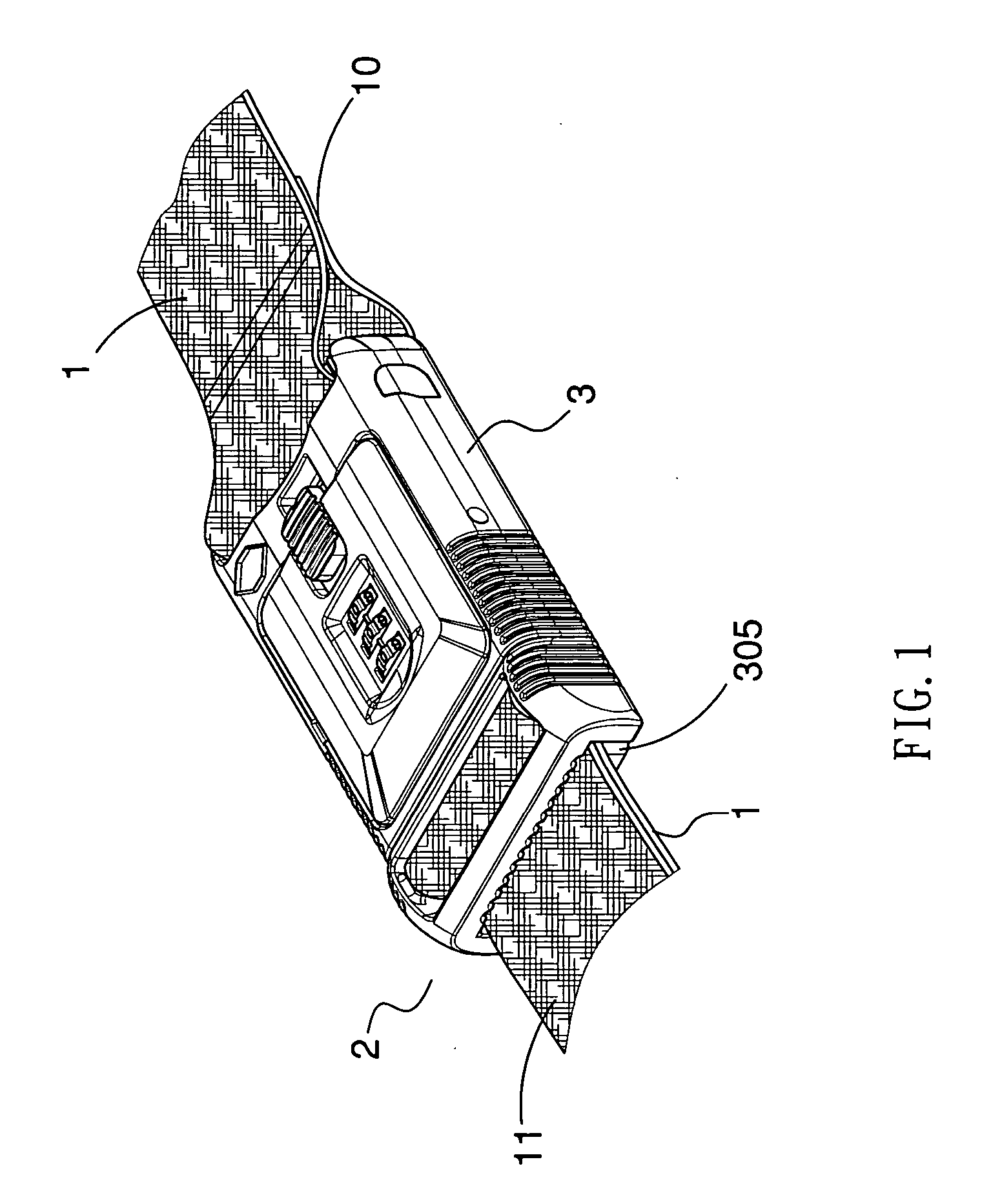 Baggage fastening device having an anti-reverse function