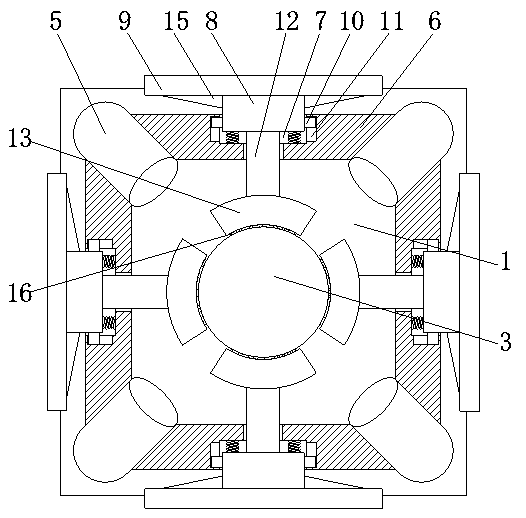 Anti-typhoon structure of wind generating set