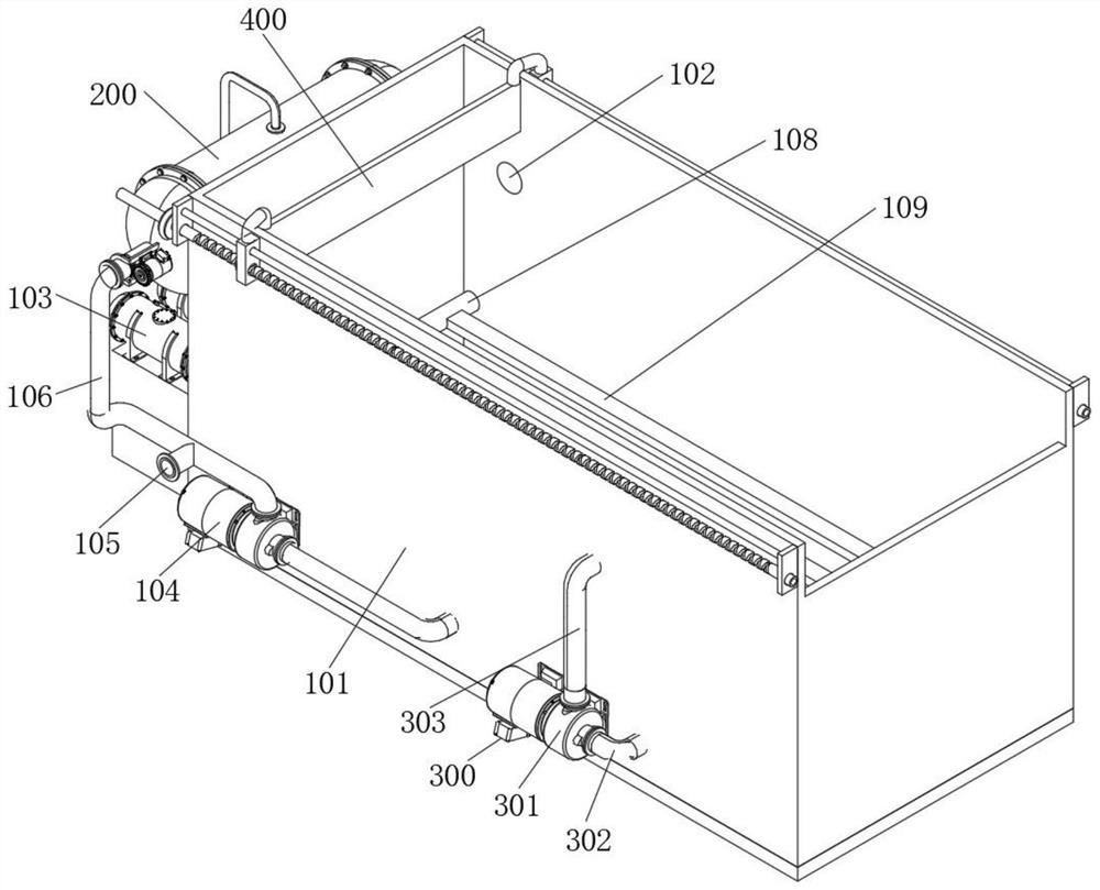 Floating-gas-method sewage treatment and separation device with separation and isolation structure