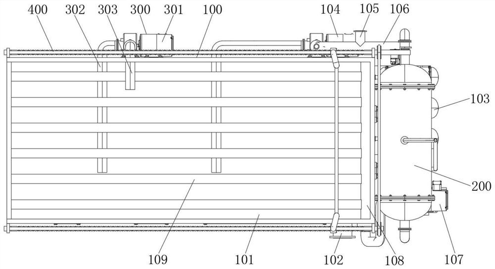 Floating-gas-method sewage treatment and separation device with separation and isolation structure