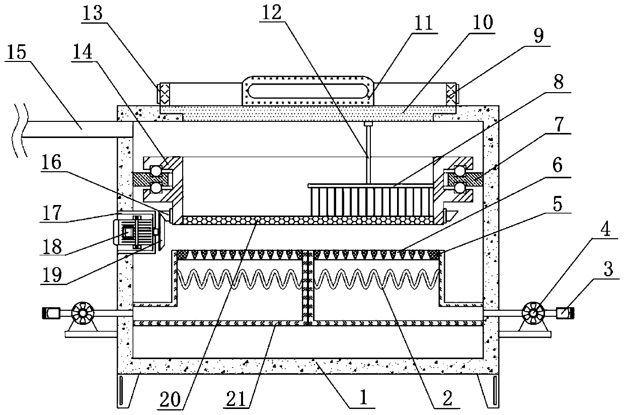 Drying treatment device for lithium battery recovery