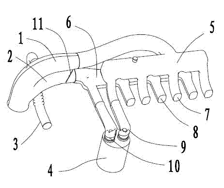 Air inlet vortex adjusting structure of diesel engine