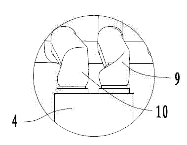 Air inlet vortex adjusting structure of diesel engine