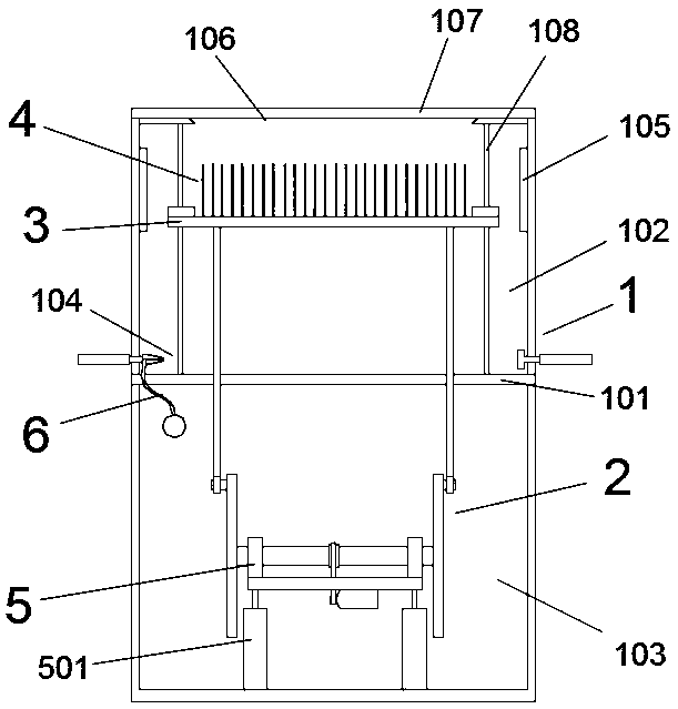 A reciprocating puncture needle tube cleaning and disinfection machine