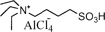 Preparation of ion liquid having B acid center and L acid center