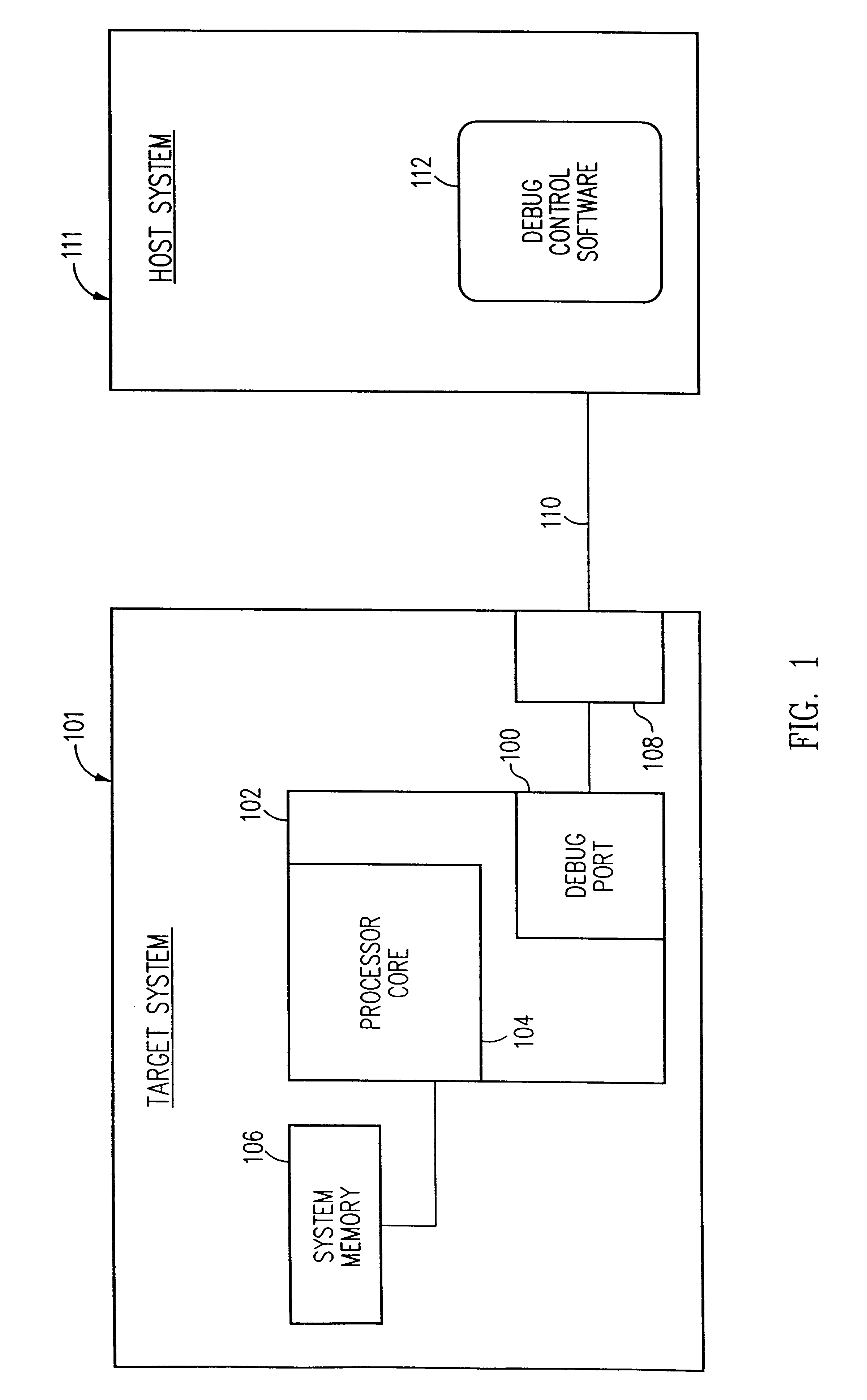 Debug interface including logic generating handshake signals between a processor, an input/output port, and a trace logic