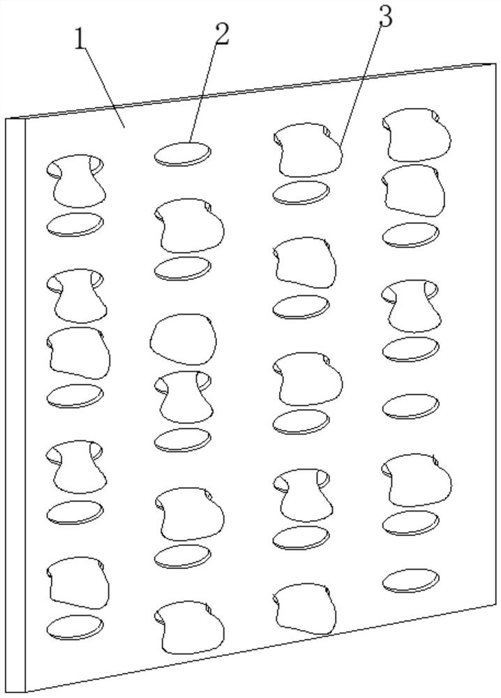 A kind of spore-like bulging filter plate for filtering gas suspended matter