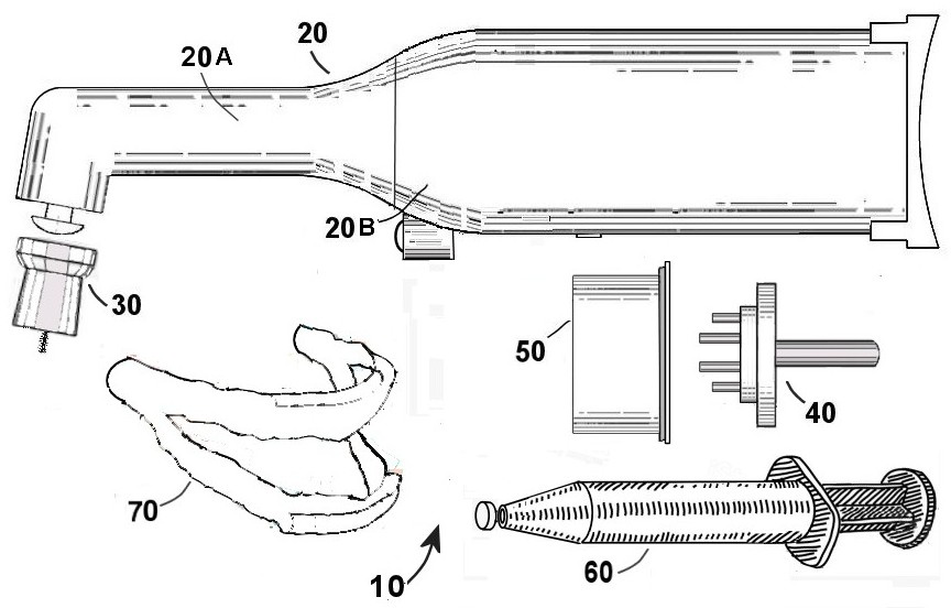 A swing angle and its application in tooth surface polishing and bleaching device